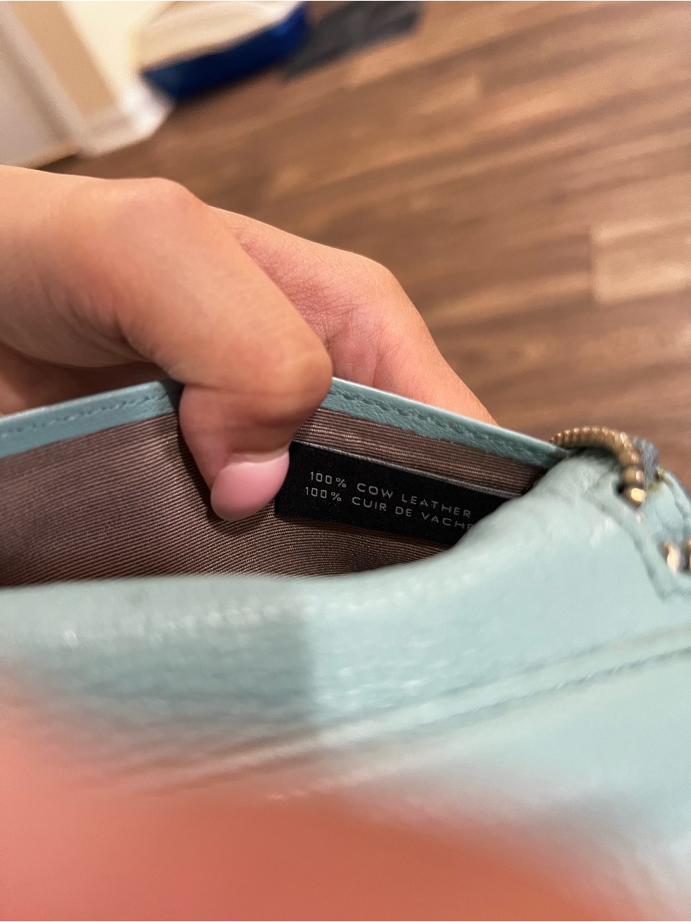 Marc Jacobs Recruit Continental ‘Azur’ Dusty Light Blue Leather Wristlet Wallet - Picture 7 of 7